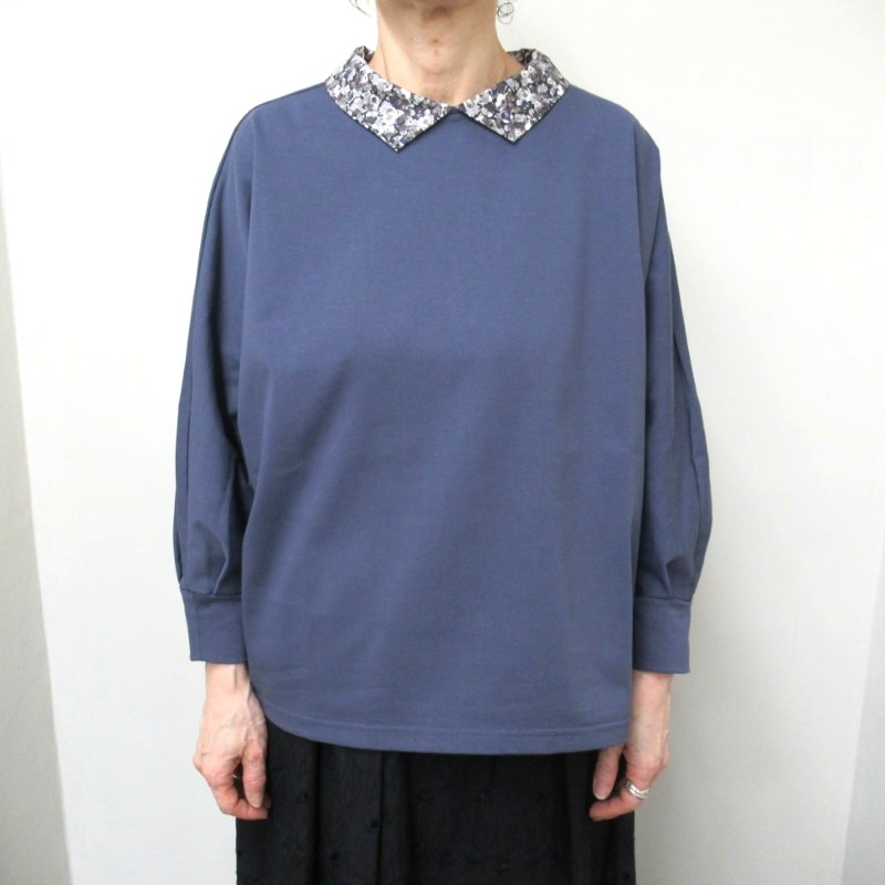 Vent d'ouest  襟・釦LIBERTYバルーンスリーブトップス /BLGY78 【日本製】